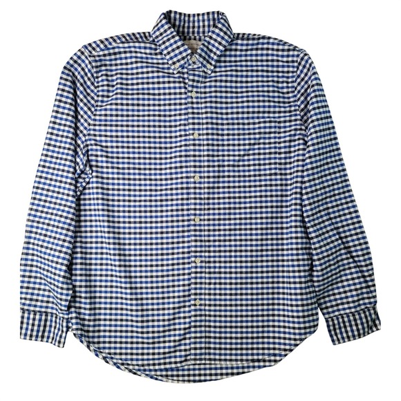 Free Assembly Other - Free Assembly Button Down Shirt Mens L Blue Gingham Plaid Long Sleeve‎ Cotton